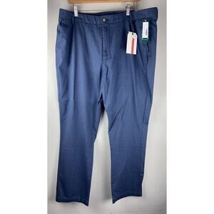 Hawker Rye Mens Textured Straight Fit Trouser Pants 40 x 32 NWT Flat Front Blue
